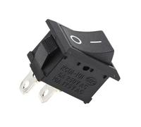 5/20/100PCS KCD1-101 Rocker Switch 2 Pin Car Boat Round Dot Light ON/OFF Rocker 6A 250V 10A 125V 15X21mm Toggle Switch Black IDGTTLDF(100PCS)