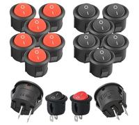 5/20/100Pcs KCD1-105 2 Pin Shape Rocker Switch AC 250V/6A 125V/10A(2Pin Red,20PCS)