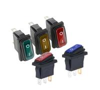 5/20/100PCS KCD3 3 Pin 12VLED Light 20A On/Off Rectangular Ship Type Long Rocker Switch Waterproof IP67 Car Dashboard IDGTTLDF(KCD3 12V RED,20PCS)