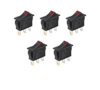 5/20/100PCS KCD3 Rocker Switch With LED ON OFF 16A250VAC/20A125VAC 3Pin Electrical Equipment Power Switch buttons Home/industry IDGTTLDF(3P Red dot,100PCS)