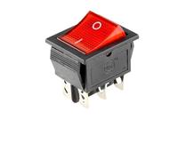 5/20/100PCS KCD4 Rocker Switch 4 Pins/6Pins ON-OFF 2 Position Electrical equipment With Light Power Switch 16A250VAC/20A125VAC IDGTTLDF(Red 6PIN,20PCS)