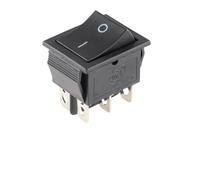 5/20/100PCS KCD4 Rocker Switch 4 Pins/6Pins ON-OFF 2 Position Electrical equipment With Light Power Switch 16A250VAC/20A125VAC IDGTTLDF(Black 6PIN,100PCS)
