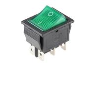 5/20/100PCS KCD4 Rocker Switch 4 Pins/6Pins ON-OFF 2 Position Electrical equipment With Light Power Switch 16A250VAC/20A125VAC IDGTTLDF(Green 6PIN,5PCS)