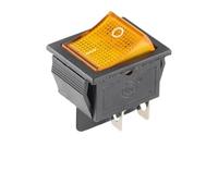 5/20/100PCS KCD4 Rocker Switch ON-OFF 2 Position Electrical equipment With Light Power 4 Pins/6Pins 16A250VAC/20A125VAC(Yellow 4PIN,5PCS)