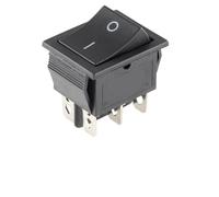5/20/100PCS KCD4 Rocker Switch ON-OFF 2 Position Electrical equipment With Light Power Switch 4 Pins/6Pins 16A250VAC/20A125VAC(Black 6PIN,5PCS)