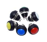 5/20/100PCS PBS-33B Black Red Green Yellow White Blue Orange Self-reset Self-locking 12mm Momentary Push Button Switch(Orange Reset,20PCS)