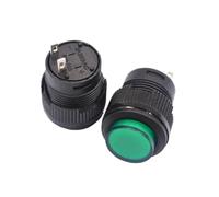 5/20/100PCS R16-503AD/R16-503BD Push Button Switch Jog Reset Self-Locking Switch Round 4 Pin 2 Pin 16MM With light LED 3V(Red,100PCS)