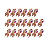 5/20 / 50 Piece Classical Russian Flag Corsage Pin Brooch with Wear Resistance Ideal for Various Occasions Russia Flag Brooch