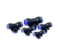 5/20/50 Pieces PE Type Pneumatic Connector Plastic T-Type 3-Way Suitable for 4mm to 16mm Quick Pneumatic Connector(12mm,5PCS)