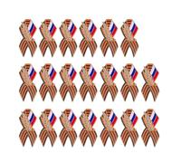 5/20 / 50PCS Russian Lapel Pin Zn Alloy Soviet Union Theme Brooch with Ribbon & Wheat Ear Design Event Accessory