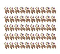 5/20 / 50PCS Russian Lapel Pin Zn Alloy Soviet Union Theme Brooch with Ribbon & Wheat Ear Design Event Accessory