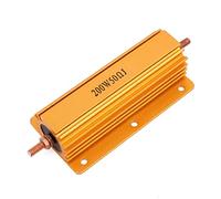5% 200W Fixed Resistors 50 Ohm Wirewound Aluminum Housed Clad Resistor Gold Tone Single Resistors 12cm Long AMNzOgOdL