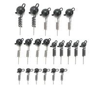 5-20g Durable Fish Head Hooks with Round Jig Head, Metal Fishing Lure with Sharp Steel Hook, Assorted Sizes Fishing Bait for Freshwater Saltwater Anglers