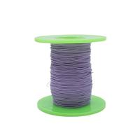 5-20M PTFE Silver Plated Copper Wire | 25-34AWG Ultra Fine Micro Litz Line for Electrical DIY, AFR250 Rated(Purple,5M_27AWG-(0.1MM2))