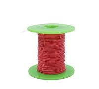 5-20M PTFE Silver Plated Copper Wire | 25-34AWG Ultra Fine Micro Litz Line for Electrical DIY, AFR250 Rated(Red,5M_27AWG-(0.1MM2))
