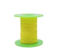 5-20M PTFE Silver Plated Copper Wire | 25-34AWG Ultra Fine Micro Litz Line for Electrical DIY, AFR250 Rated(Yellow,5M_27AWG-(0.1MM2))