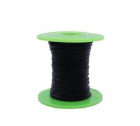 5-20M PTFE Silver Plated Copper Wire | 25-34AWG Ultra Fine Micro Litz Line for Electrical DIY, AFR250 Rated(Black,5M_27AWG-(0.1MM2))
