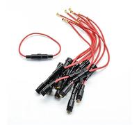 5 * 20mm Inline Fuse Holder 220V Fast-Blow Screw Type Quick-Blow Glass With 22 AWG Wire XF30 5Pcs