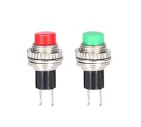 5/20PCS 10MM DS-314 Small Lock-Free Button Switch Unlocked Self-reset Doorbell Horn Switches Fixed Upper Threaded Panel IDGTTLDF(Red,100PCS)