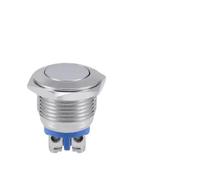 5/20Pcs 16mm Momentary Reset Metal Push Button Switch Screw Terminal Power Engine Doorbell(Flat Head,20pcs)