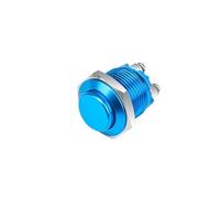 5/20PCS 16mm Momentary Switch High Cover Waterproof Metal Push Button Switches Car Power Switch With ScrewTermina(Blue,100PCS)