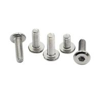 5-20pcs 304 Stainless Steel Flat Hex Hexagon Socket Head Furniture Rivet Screws Connector Joint Bolts M3 M4 M5 M6 M8*4-50mm(35mm,M4 20pcs)