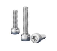 5-20pcs 304 Stainless Steel Hex Socket Cap Torx Head Screws M2 .5 M3 M4 M5 Six Lobe Security Bolt Cylindrical Plum(M3x16mm-10Pcs)