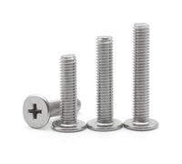 5-20pcs 304 Stainless Steel M1.4 M1.6 M2 M2.5 M3 M4 M5 M6 M8 CM Cross Ultra Thin Super Low Flat Head Screw Bolt(4mm,M4 (10PCS))