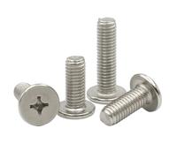 5-20pcs 304 Stainless Steel M1.4 M1.6 M2 M2.5 M3 M4 M5 M6 M8 Cross Phillips Ultra Thin Super Low Flat Head Screw Bolt(60mm,M2.5 (20PCS))