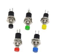 5/20PCS 7MM Momentary Push Button Switch Reset Switch PBS-110 Normally Open NO NC Press The Momentary ON OFF Micro Switch(PBS-111 NC Black,5PCS)