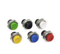 5/20PCS DS-212 16MM Power Switch Round Red Switch Self-Reset Small Momentary Push Button Start Compound Button Power Switch IDGTTLDF(2P)