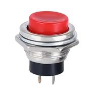 5/20PCS Electric Buttons DS-212 16mm Metal 2Pin Momentary Push Button Switch (OFF-ON) Reset(Red,5pcs)