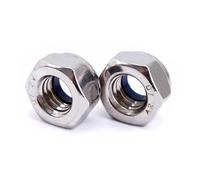 5-20pcs Fine Thread M5 M6 M7 M8 M10 M12 M14 M16 Pitch 0.5~1.5mm 304 Stainless Steel Nylon Insert Lock Nut Hexagon Self-locking Locknut(2pcs M14x1.5)