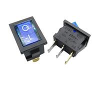 5/20PCS KCD1 Series 2/3/4 Pin Boat Car Rocker Position Power Switches 15mm X 21mm Black Red Green 6A/250V10A/125V AC(4Pin Blue LED,20PCS)