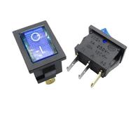 5/20PCS KCD1 Series 2/3/4 Pin Boat Car Rocker Position Power Switches 15mm X 21mm Black Red Green 6A/250V10A/125V AC(3Pin Blue LED,5PCS)