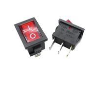 5/20PCS KCD1 Switch 2/3/4 Pin Boat Rocker Position Power Switches 15mm*21mm Black 6A/250V10A/125V AC(3Pin Red LED,5PCS)