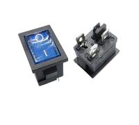 5/20PCS KCD1 Switch 2/3/4 Pin Boat Rocker Position Power Switches 15mm*21mm Black 6A/250V10A/125V AC(4Pin Blue LED,100PCS)