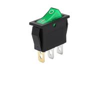 5/20PCS KCD3 Rocker Switch ON-OFF ON-OFF-ON 2 Position 3Pins Electrical Equipment with Light Power Switch 16A 250V / 20A 125V AC(3Pin Green,20PCS)