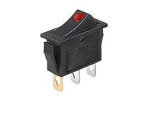 5/20PCS KCD3 Rocker Switch ON-OFF ON-OFF-ON 2 Position 3Pins Electrical Equipment with Light Power Switch 16A 250V / 20A 125V AC(3Pin Red Dot,20PCS)