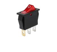 5/20PCS KCD3 Rocker Switch ON-OFF ON-OFF-ON 2 Position 3Pins Electrical Equipment with Light Power Switch 16A 250V / 20A 125V AC(3Pin Red,5PCS)