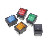 5/20Pcs KCD4 4/6Pin Snap-in Switch ON/OFF Rocker Led Light Toggle Switches 25x31mm 16A 250V AC(Black 4PIN,20PCS)