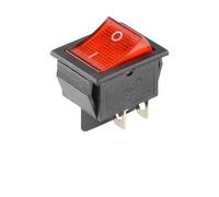 5/20Pcs KCD4 Snap-in Switch AC Power Switch ON OFF 16A 250V Rocker Switch 4/6Pin Toggle Switches with Led Light kcd4 25x31mm(Green 6PIN,5PCS)