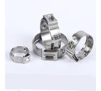 5-20pcs/lot 5.3mm to 50mm Pipe Clamp Stainless Steel 304 Single Ear Hose Clamps Assortment Kit Single,7.0,8.7mm 20pcs