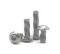 5-20pcs M2 M2.5 M3 M4 M5 M6 M8 Pure Titanium Hexagon Socket Round/Button Head Screw Ti Screws(10mm,M4 20pcs)