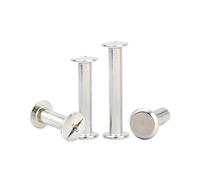 5-20pcs M2/M3/M4/M5 Stainless Steel Phillip Pan Head Chicago Binding Screws for Book, Leather Bag, M3x30mm,OD 4(10sets)