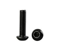 5-20pcs M3/M4/M5 10.9 Grade High-strength Carbon Steel Black Pan Head Hexagon Socket Machine Screws, M3x4mm(20pcs)