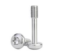 5-20PCS M3 M4 M5 M6 M8 304 Stianless Steel Round Head Torx Loose Screw Thin Rod Half-Tooth Pan Anti-Falling Bolt(12mm,M6-10pcs)