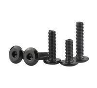 5/20Pcs M3 M4 M5 M6 M8 Black Hypotenuse large Flat Head Hex Drive Screw Down Side Furniture Screws(8mm)