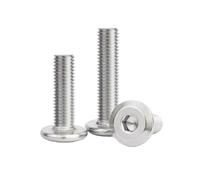5-20pcs M3 M4 M5 M6 M8 M10 304 Stainless Steel Large Flat Hexagon Socket Furniture Rivet Screw(25mm,M10 5PCS)