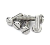 5-20pcs M3 M4 M5 Round head screw 304 A2 Stainless steel GB65 Slotted Cap Head Slot Column Screw Bolt(16mm,M4(10Pcs))